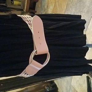 Linea Pelle Pink Leather Studded Belt